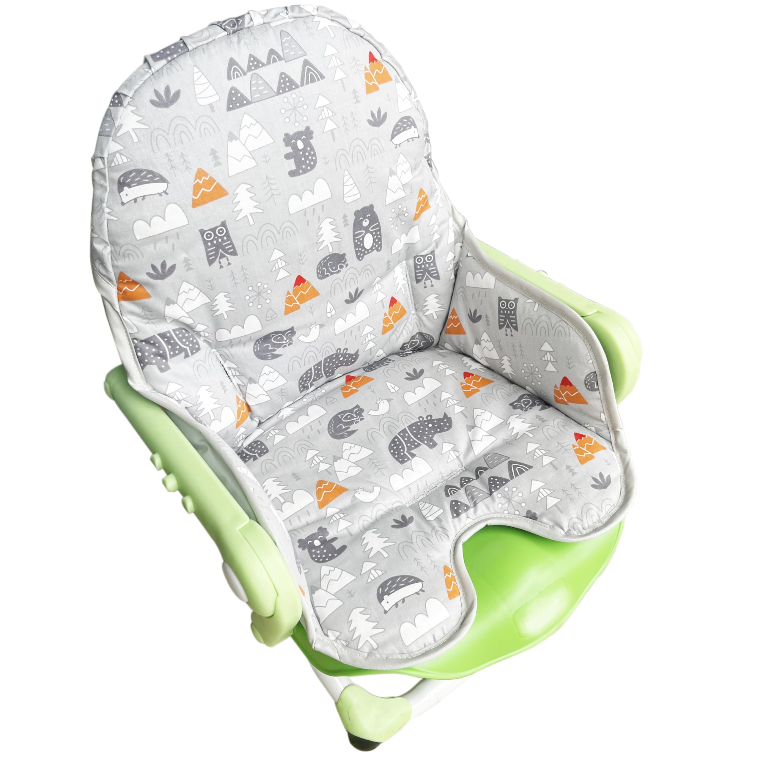 Chicco Cuscino per sedia in cotone imbottito pieghevole grigio