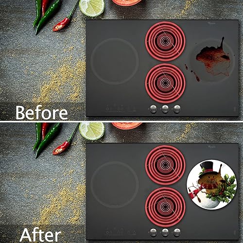 Miniatura 61 de Juego de 4 fundas redondas familiares para quemadores de estufas, 2 piezas de 8 pulgadas y 2 piezas de 10 pulgadas, fundas para quemadores de estufa
