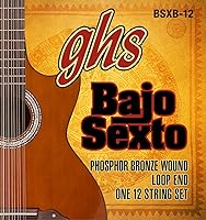 Vista 6 de GHS Strings - Cuerdas Bajo Sexto - Acero Inoxidable - Sonido Brillante y Potencia - 12 Cuerdas - BSX-12 SET
