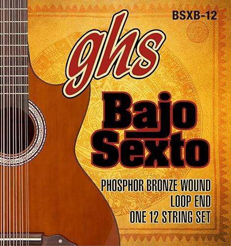 Miniatura 6 de GHS Strings - Cuerdas Bajo Sexto - Acero Inoxidable - Sonido Brillante y Potencia - 12 Cuerdas - BSX-12 SET