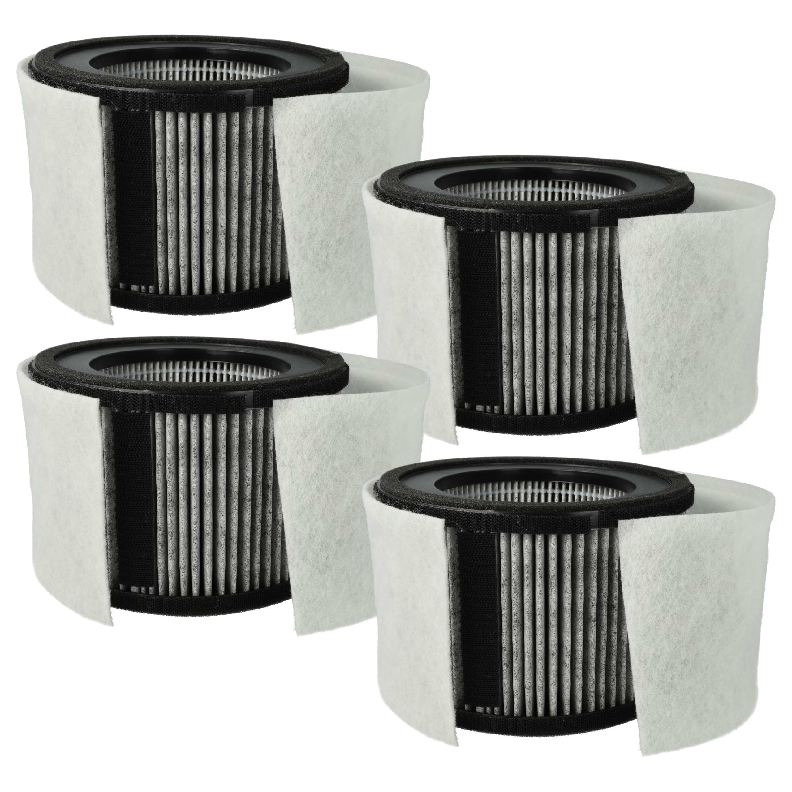 vhbw 4 x filtry kompatybilne z Leifheit/Soehnle Airfresh Clean 300, 400 nawilżaczy, oczyszczacze powietrza
