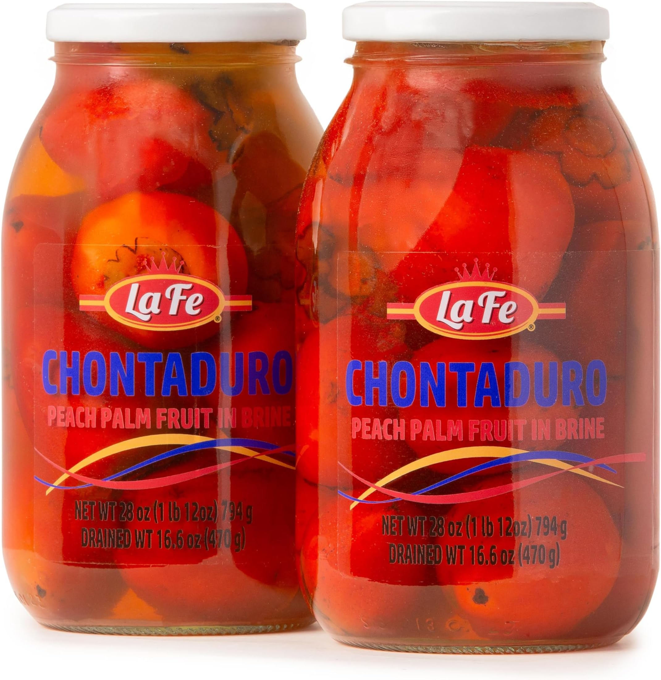 La Fé Fe Chontaduro Peach Palm Fruit in Brine 28oz - 2 Pack - Columbian Superfruit - Chontaduro Colombiano en Salmuera