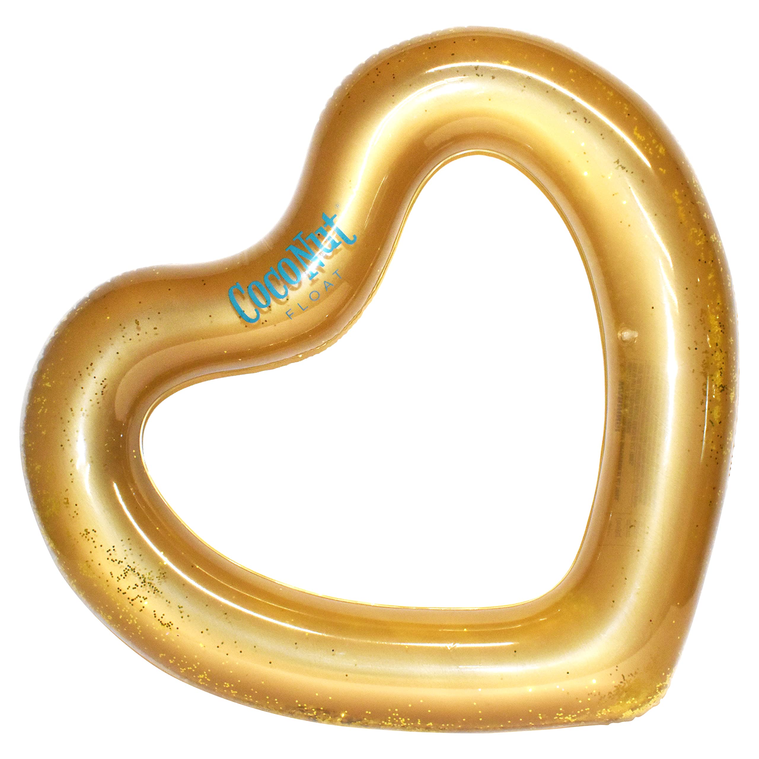 Coconut Float: Gold Glitter Heart Pool Float - 48