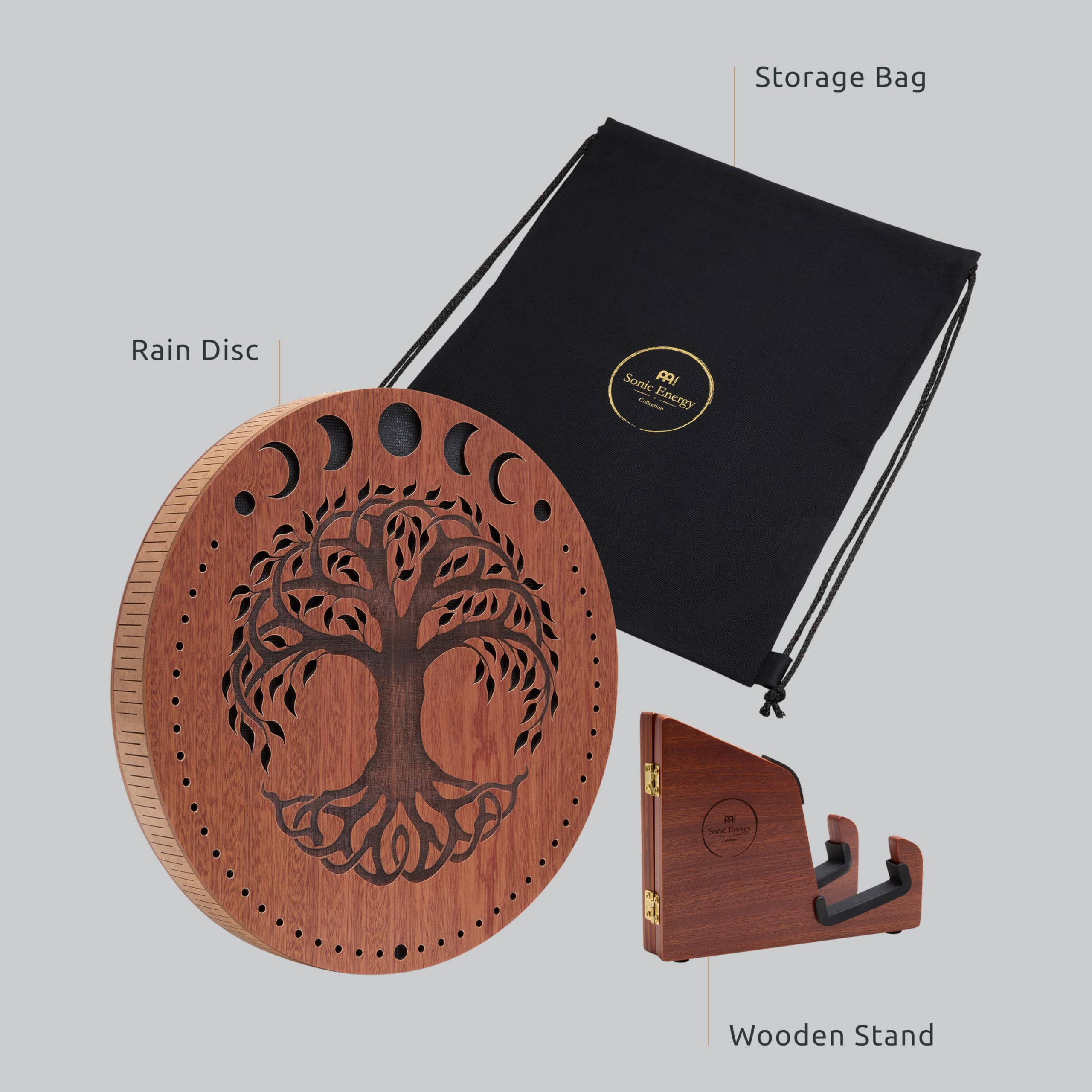 Meinl Sonic Energy - Disco de lluvia, 12 pulgadas, efectos de sonido de agua y corriente para meditación, yoga, baños de sonido, música