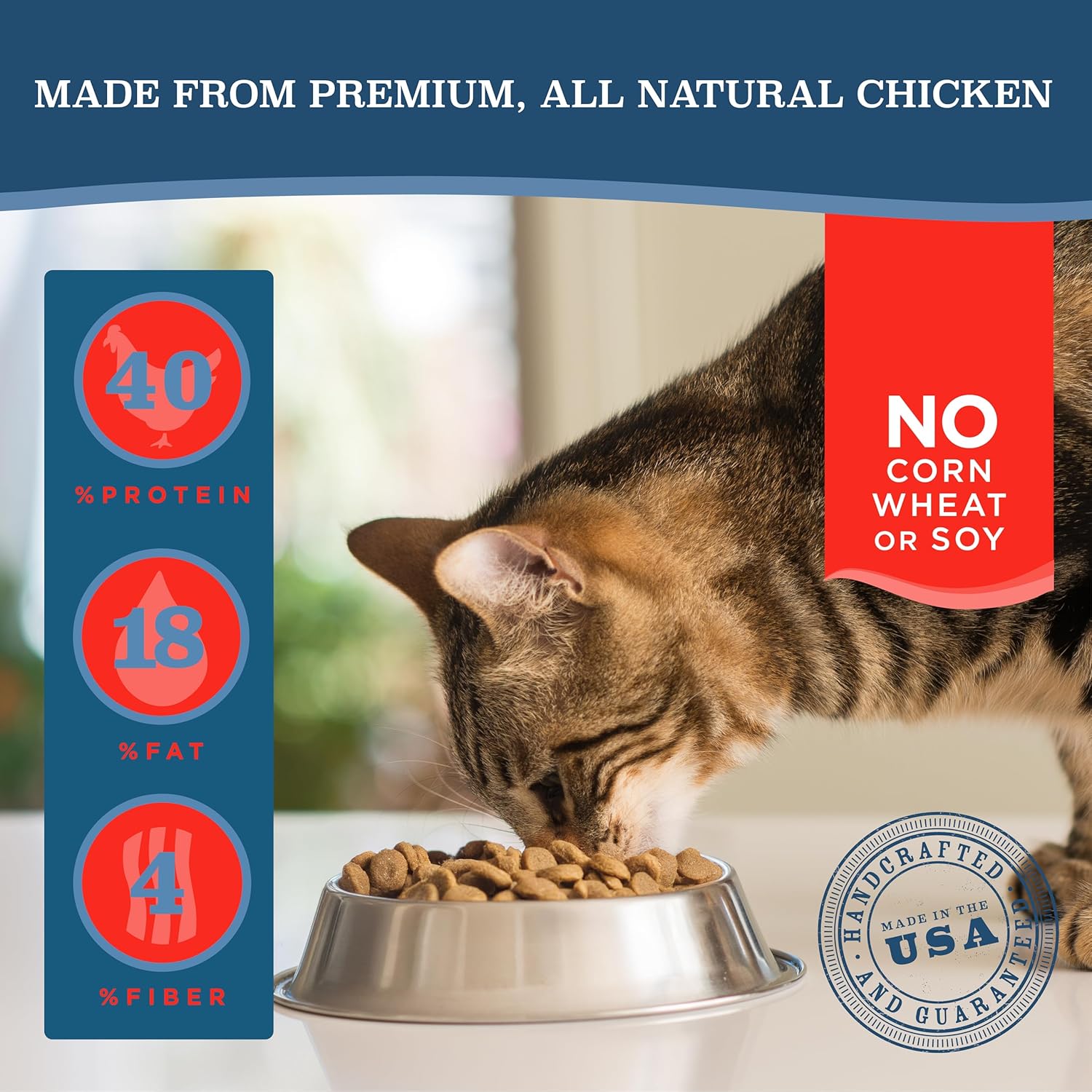Blackwood Dry Cat Food, Special Diet Formula for Sensitivities, Chicken Meal & Field Pea Recipe, 13.2 Pound Bag, High Protein, Slow Cooked, Grain Free