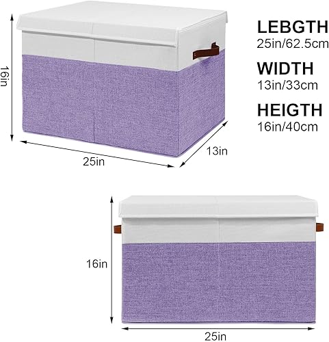Vista 33 de Caja grande de juguetes con tapa, caja de almacenamiento de juguetes resistente, cesta organizadora con divisores para niños pequeños, niños, niñas