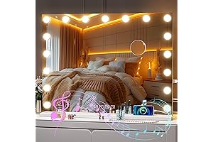 Hasipu Vanity Mirror with Lights and Bluetooth Speaker