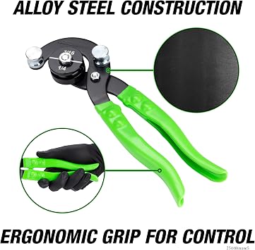 OEMTOOLS 25440 Professional Tube Bending Pliers, Stainless Steel Brake Line Bender Tool, 5/16, 3/8, 3/16, and 1/4 Manual Pipe And Tube Bender