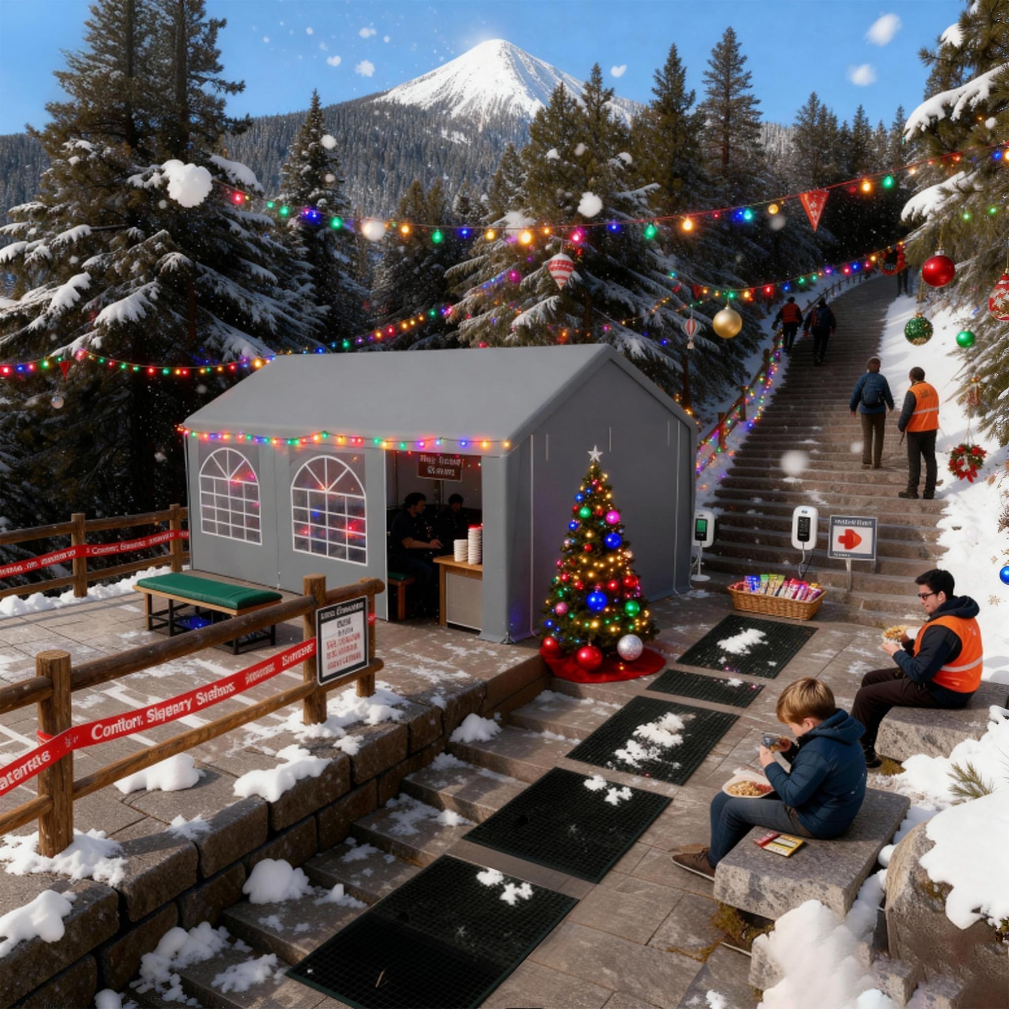 SUBTLETY Pavillon 3x6 Wasserdicht Stabil Winterfest Gartenzelt mit 4 Seitenwänden Vollverzinkte Stahlrohre Gartenpavillon Partyzelt für Private Feiern, Gartenfeste, Märkte & Events (Grau)