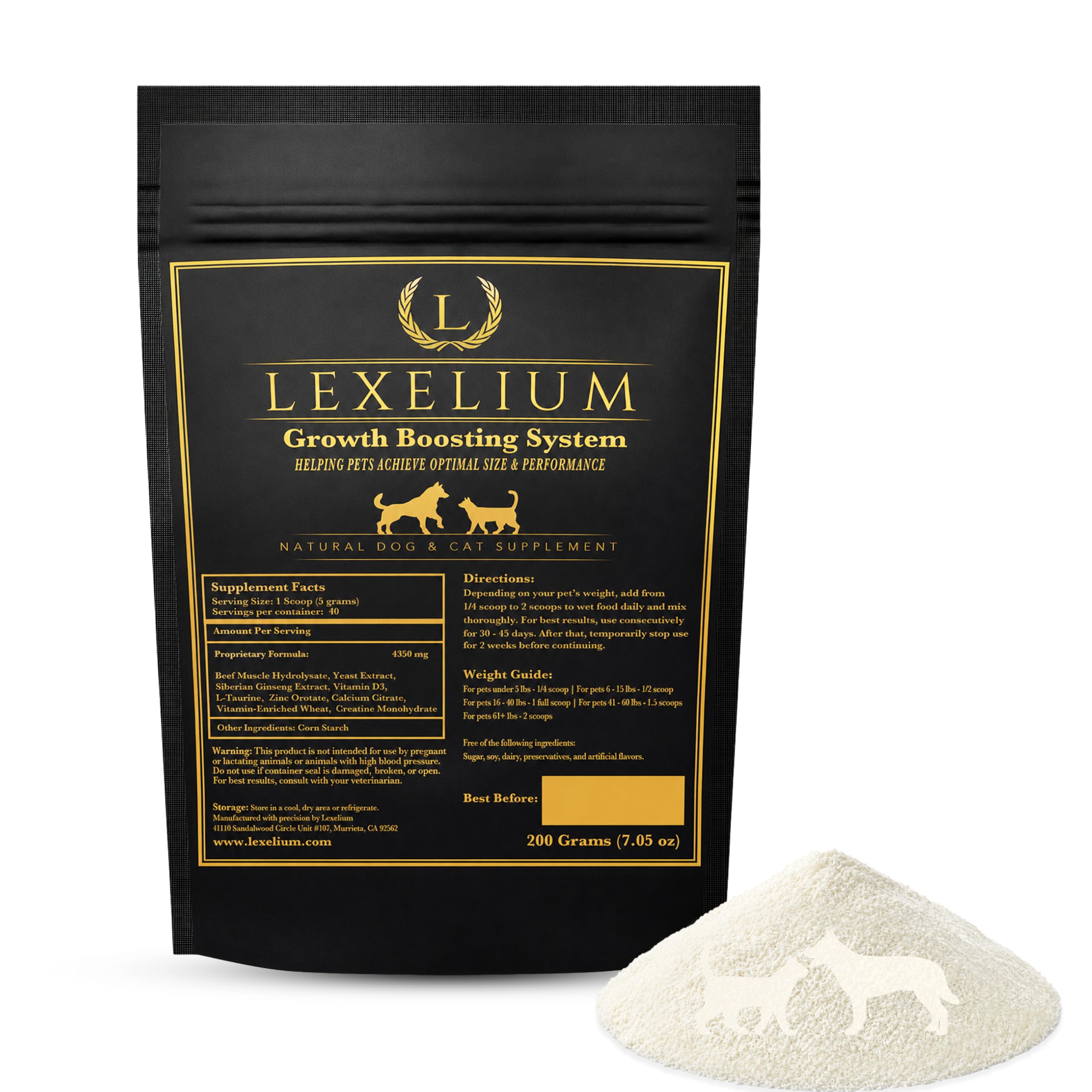 Lexelium Weight Gainer Supplement for Dogs & Cats, 200g