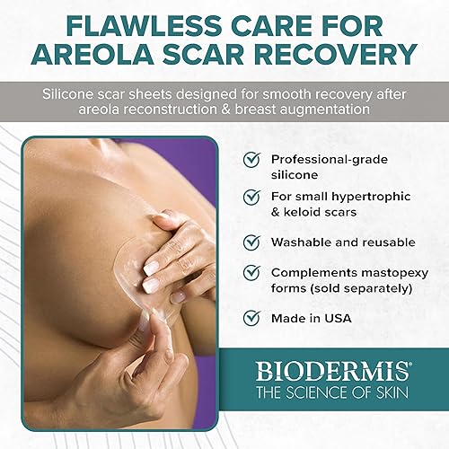 Miniatura 2 de EpiDerm Areola Circles - Láminas de silicona para cicatrices quirúrgicas de reconstrucción de areola y aumento de senos - Láminas de silicona