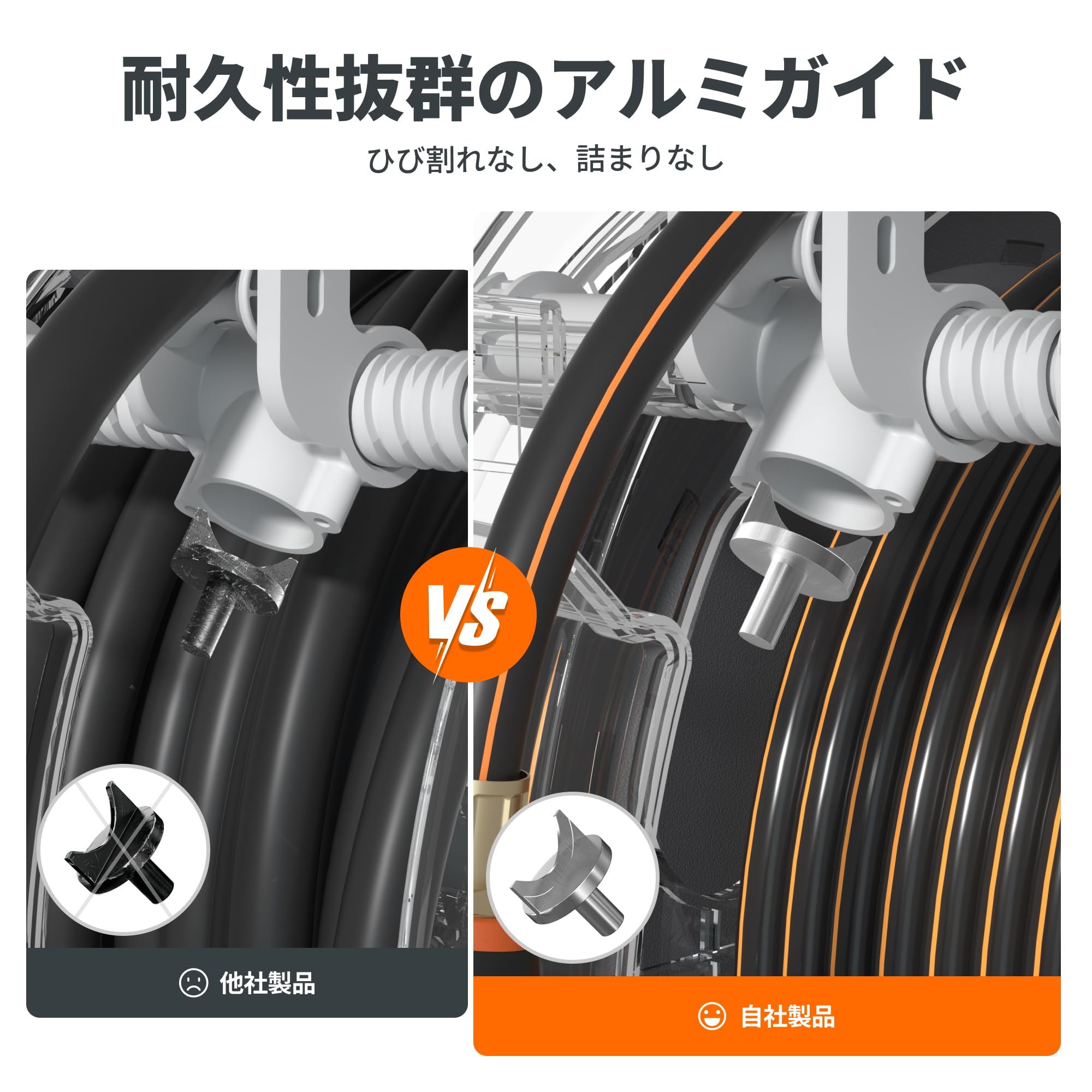 Amazon | Giraffe Tools 自動巻き取り ホースリール 30m任意位置ロック