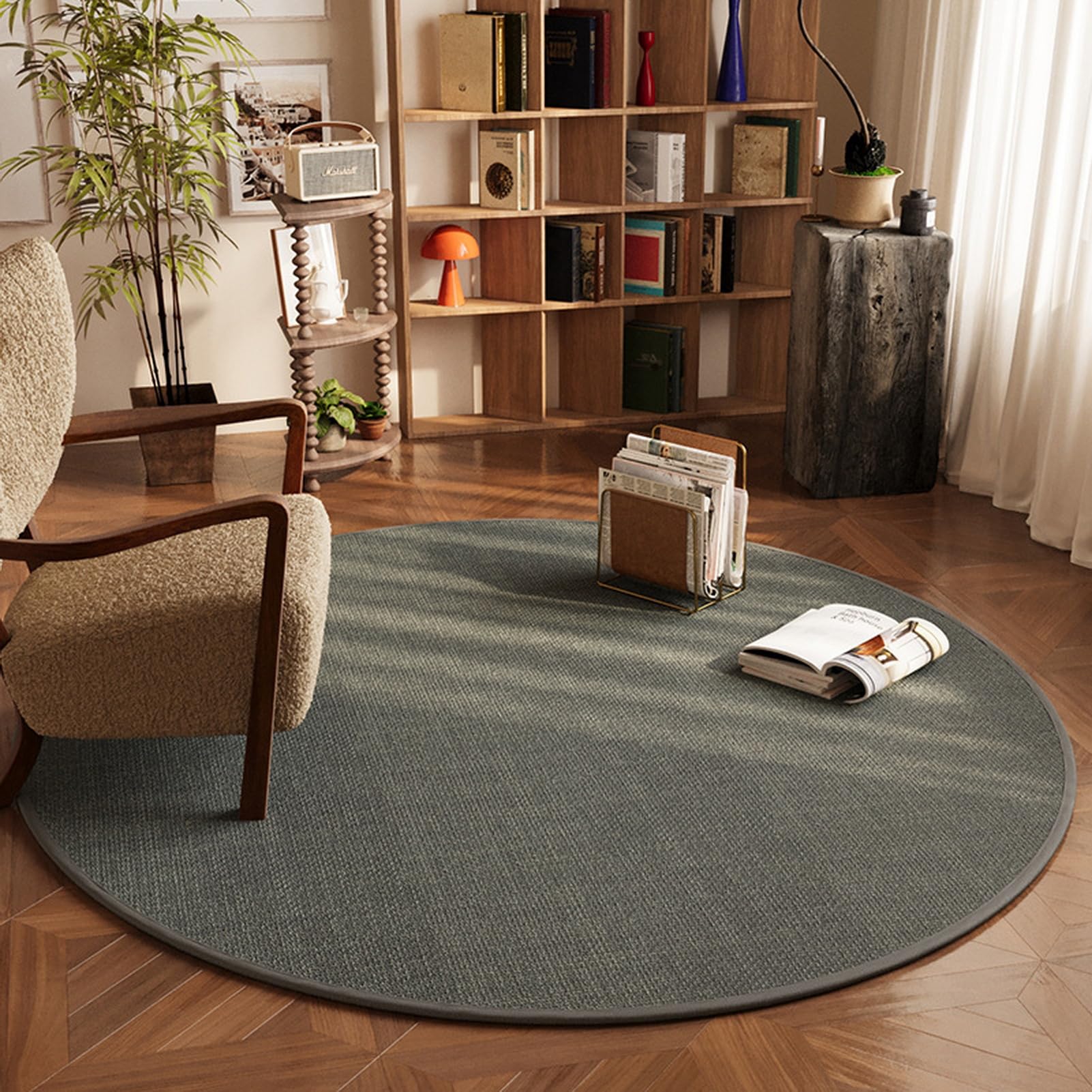 Lifup Tappeto Sedia Ufficio Protettore del Pavimento, Tappeto Salvapavimento Antiscivolo, Tappetino Pavimenti per Parquet e Piastrelle Grigio 70 x 70 cm