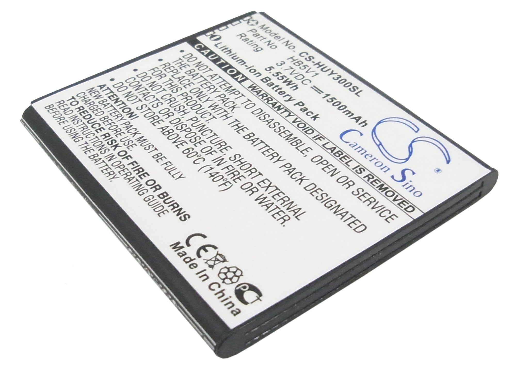 CS-HUY300SL Battery 1500mAh compatible with [Huawei] Ascend G350, Ascend G350-U00, T8833, U8833, W1, W1-U00, Y300, Y300-0100, Y300-0151, Y300C, Y500, Y500-T00, Y511, Y511-T00, Y511-U00, Y516, Y535, Y