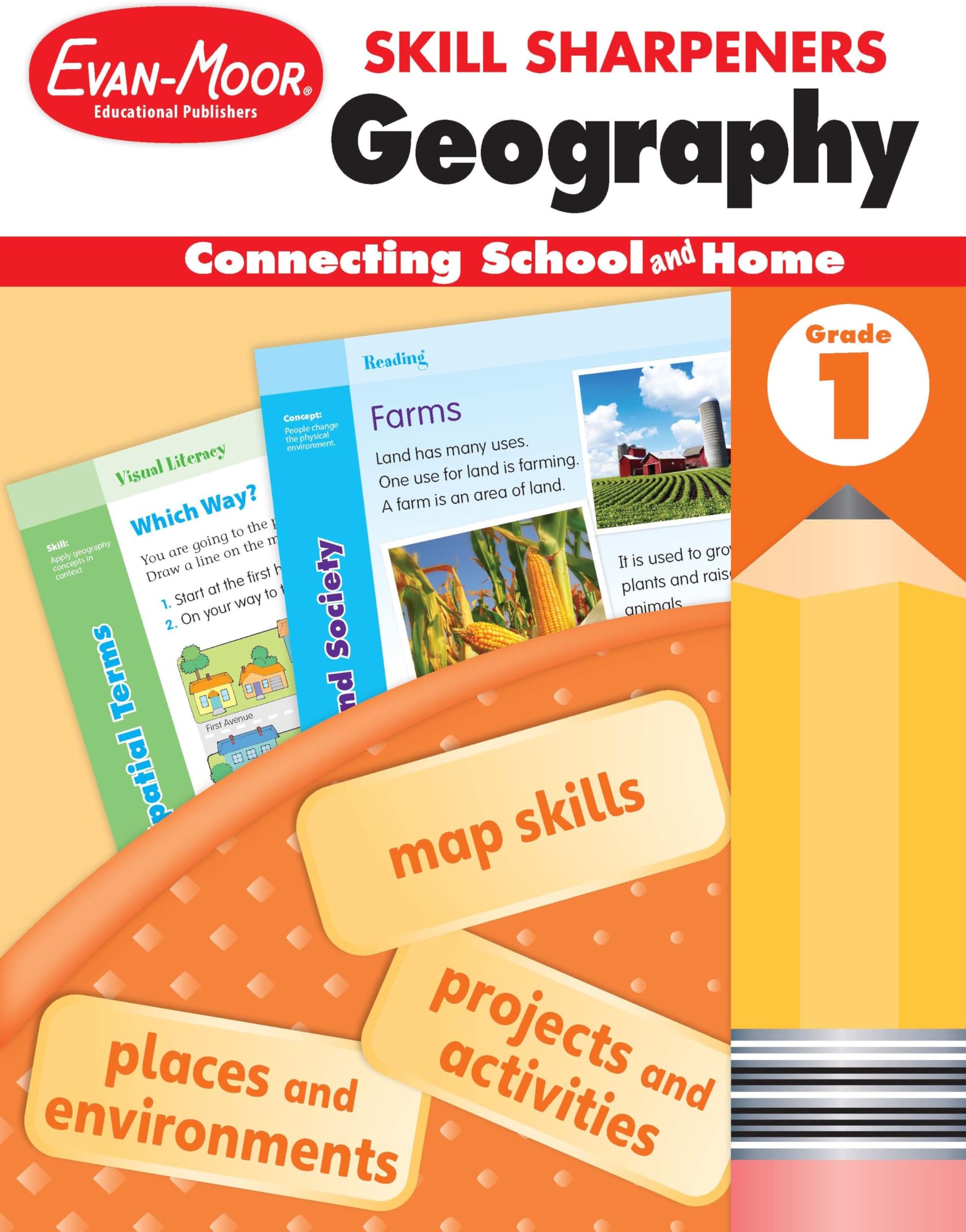 Skill Sharpeners: Geography, Grade 1 Workbook