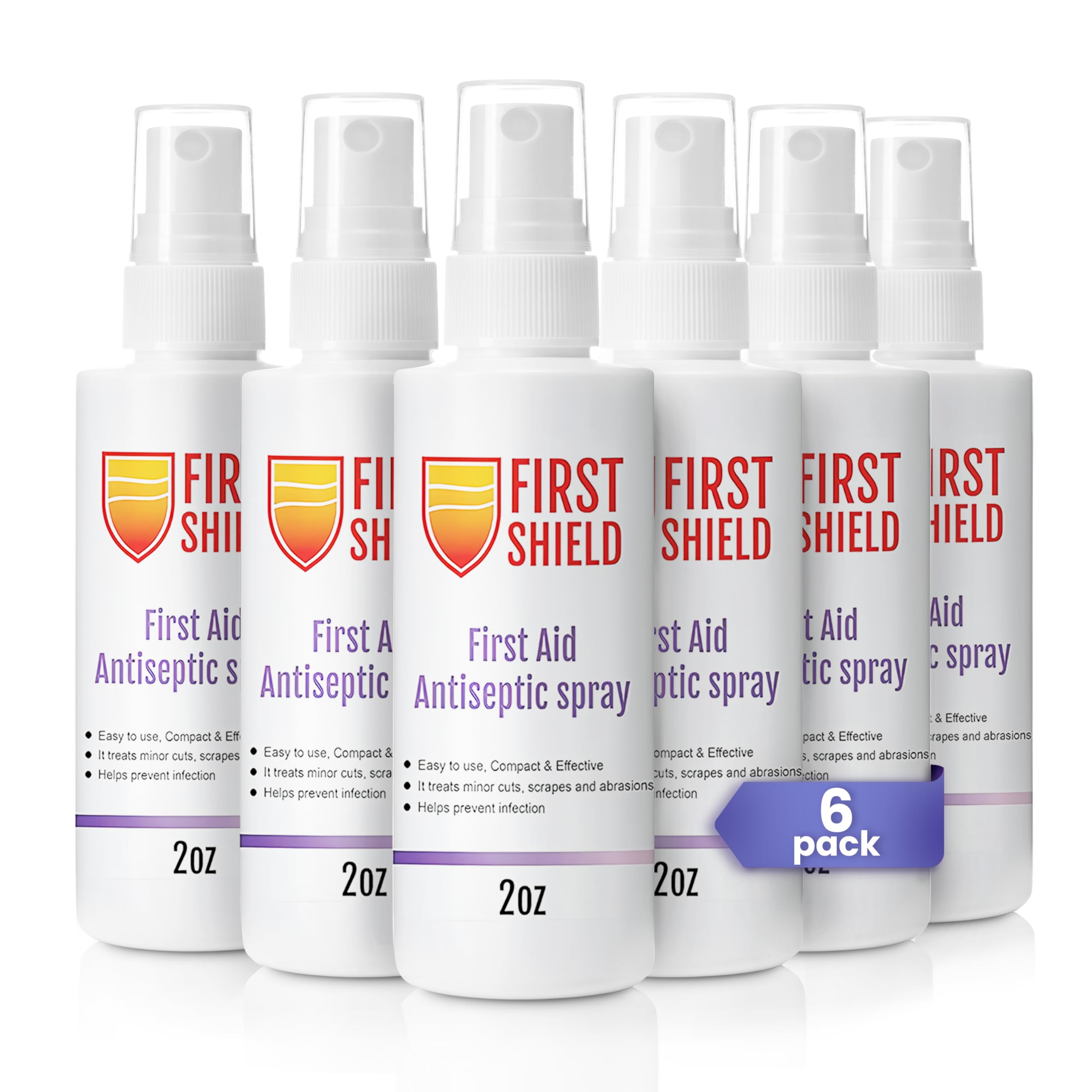 First Shield First Aid Antiseptic Spray - 6-Pack