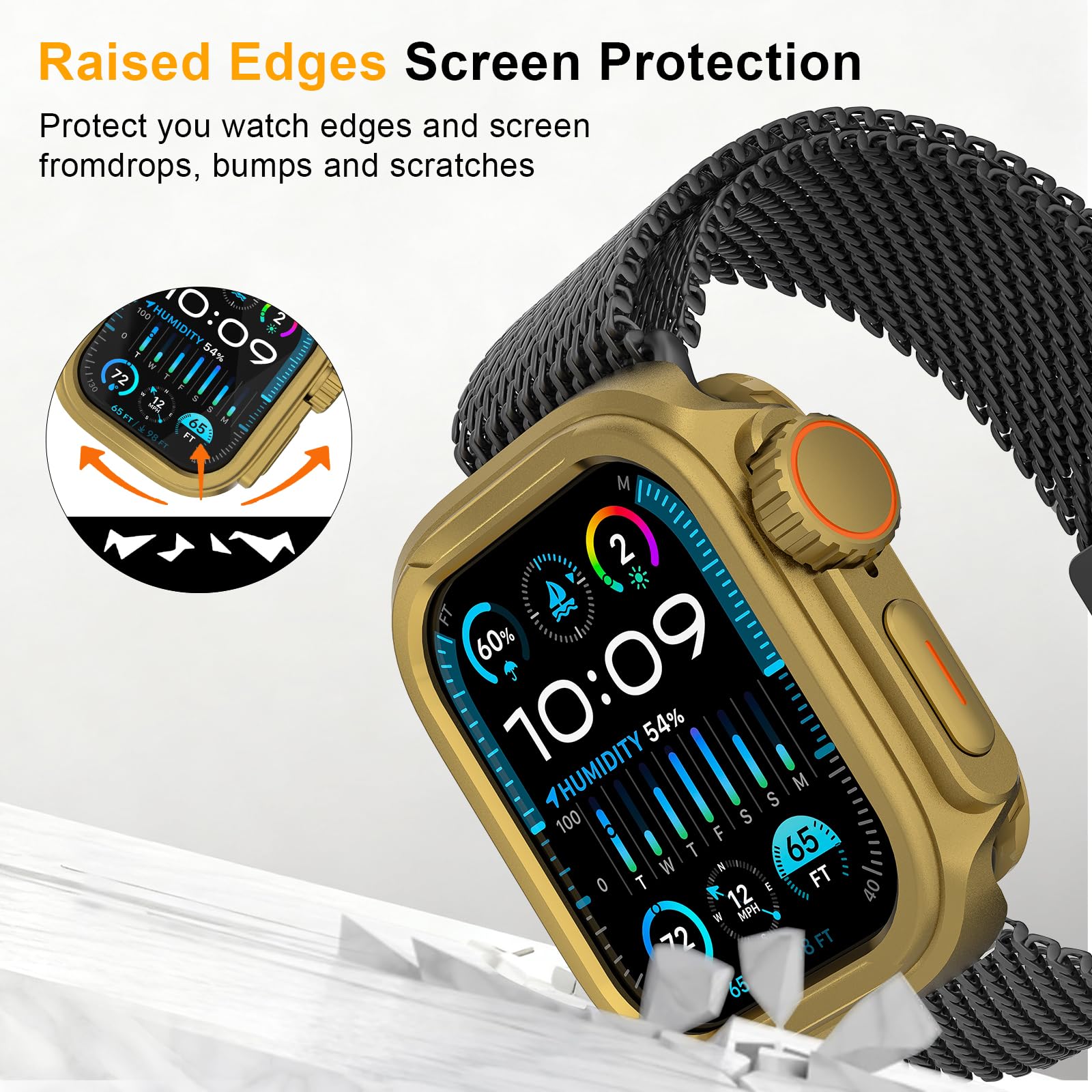 Amazon.co.jp: SDOCEBF Apple Watch 42mm用メタルケース