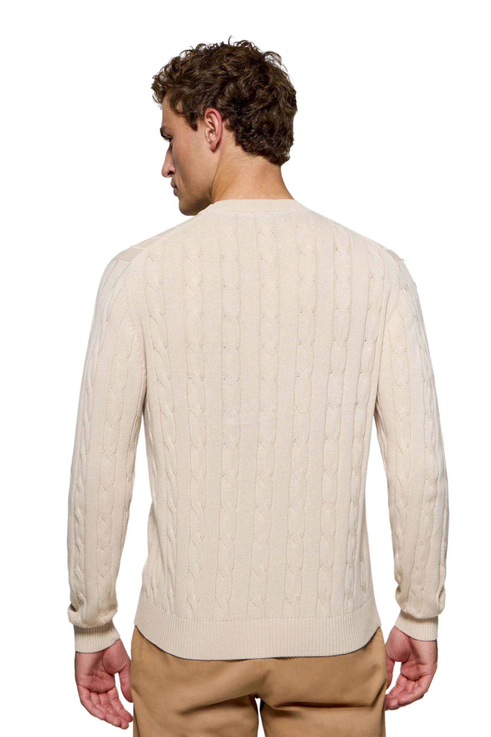 Polo Club Jersey Básico de Punto con Cuello Redondo Hombre - Suéter 100% Algodón con Logo Bordado — view 5
