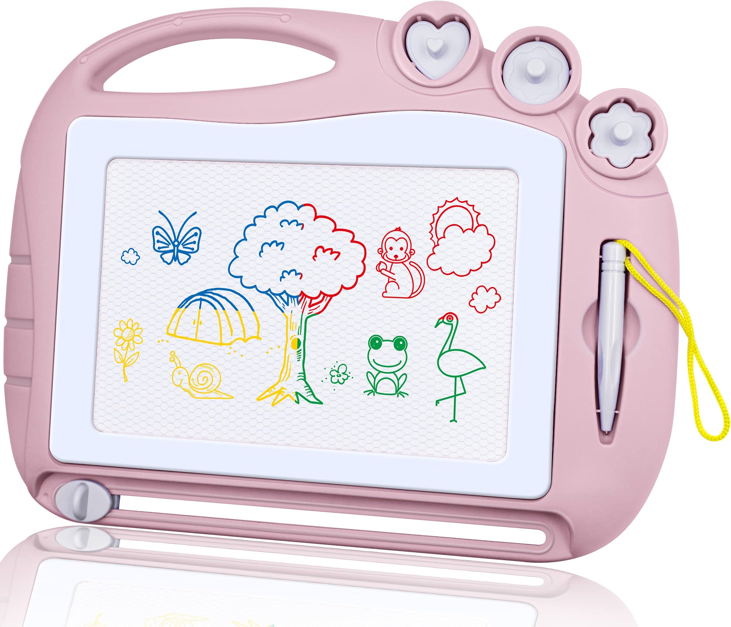 Magnetic Drawing Board Toddler Toys for Girl Gifts, Erasable Doodle Sketching Writing Pad Travel Games for Kids in Car, Early Education Learning Skill Development Toys for Toddlers