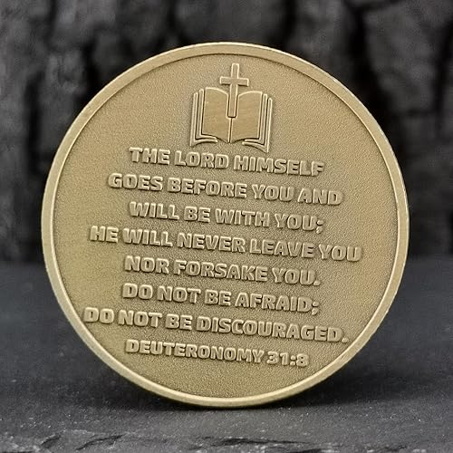 Miniatura 4 de Arraigado en Cristo El Señor es Mi Roca Mi Fortaleza Mi Libertador Moneda de Desafío Christian Pocket Hug Token