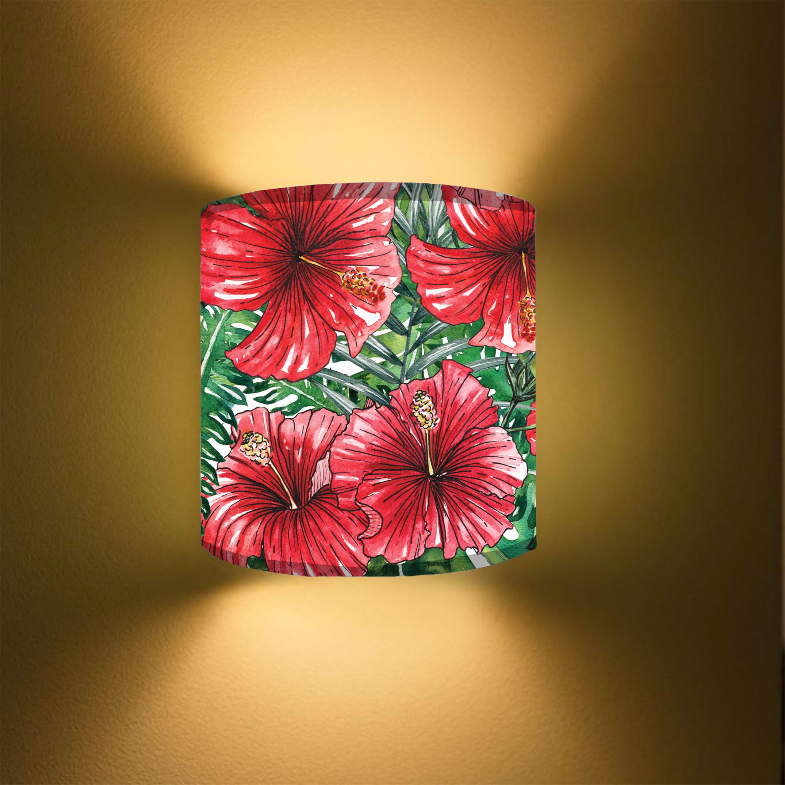Nutcase Designer Arc Wall Mounted Lamp Lights Half Shade Bedside Fabric Lampshade Sconces-image-30
