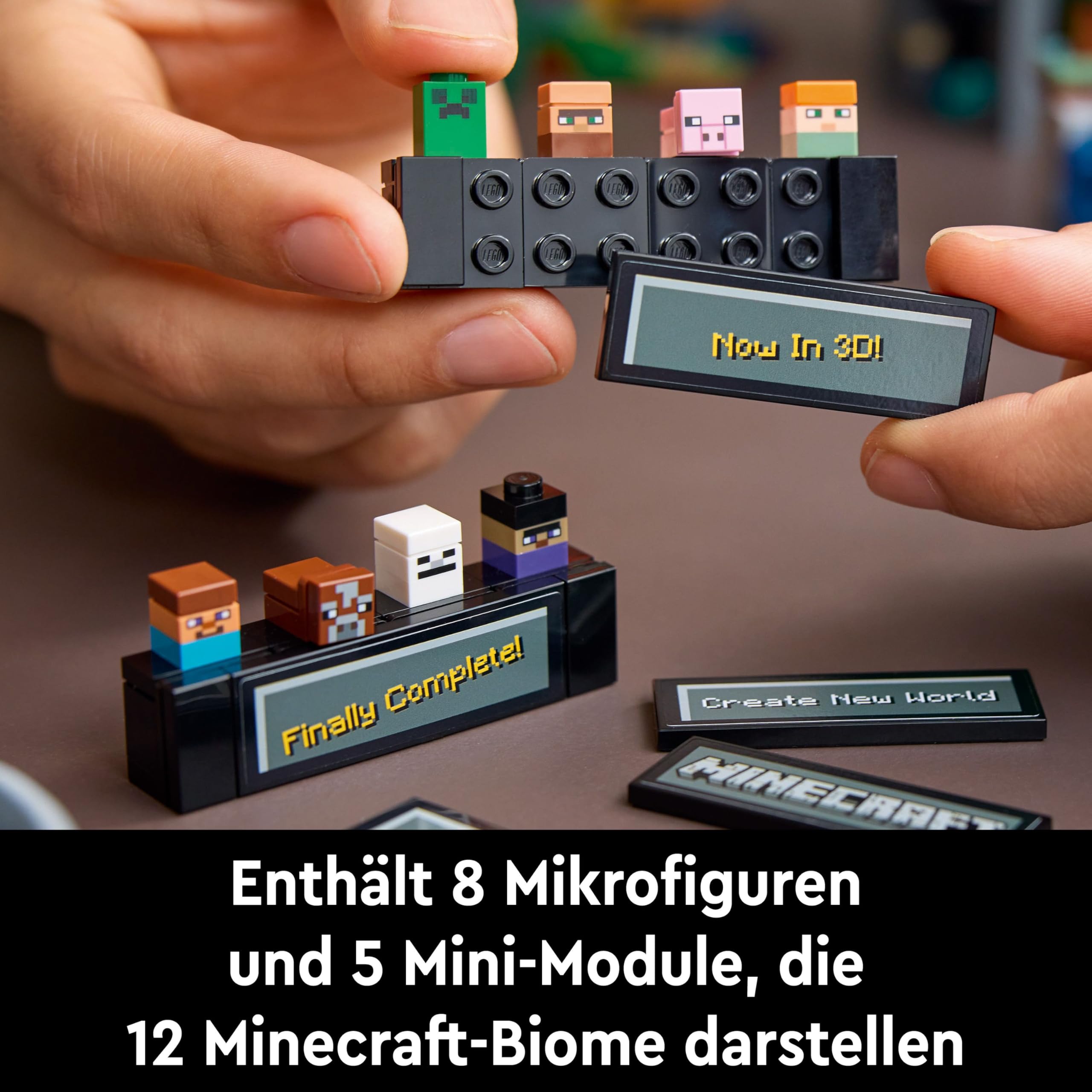 LEGO Minecraft Die Werkbank - Set zum Bauen und Ausstellen für Erwachsene - Mit 8 Figuren, darunter Steve, Alex und Mobs - DIY Deko fürs Wohnzimmer - Minecraft Geschenk für Erwachsene - 21265