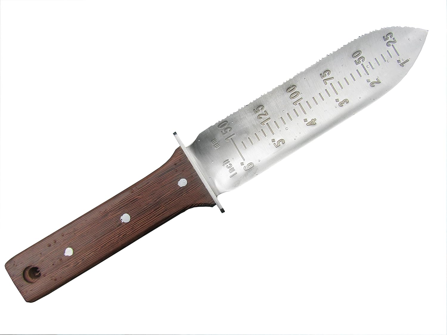 RiverView Enterprise Hori Hori Japanese Garden Knife - Multi-use Camping/Digging Tool–[A Gardeners Dream] Sharp Stainless Steel Blade - Heavy Riveted Leather Sheath - Whetstone Sharpening Stone