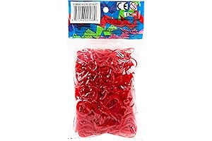 Jelly Bands-Red, White Loom Bands rubber band refill, 600 Loom Bands In Total