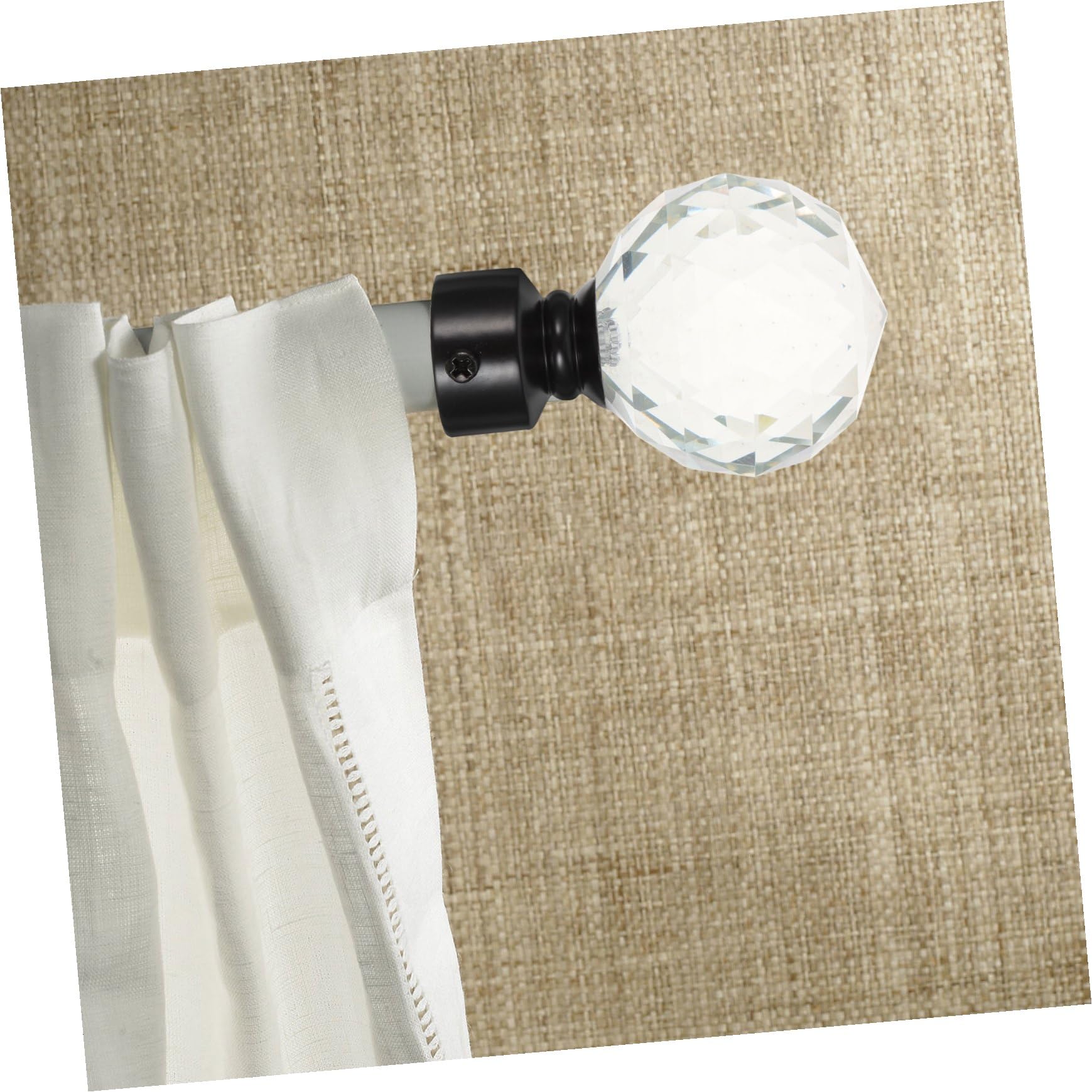 Embouts de Tringle à Rideaux en Fer Noir Lot de 2 Pièces Accessoires Décoratifs Style Simple et Rétro pour Chambre à Coucher et Décoration Intérieure