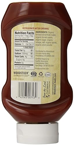 Miniatura 2 de Woodstock Ketchup de tomate orgánico - Caja de 12 - 20 oz.
