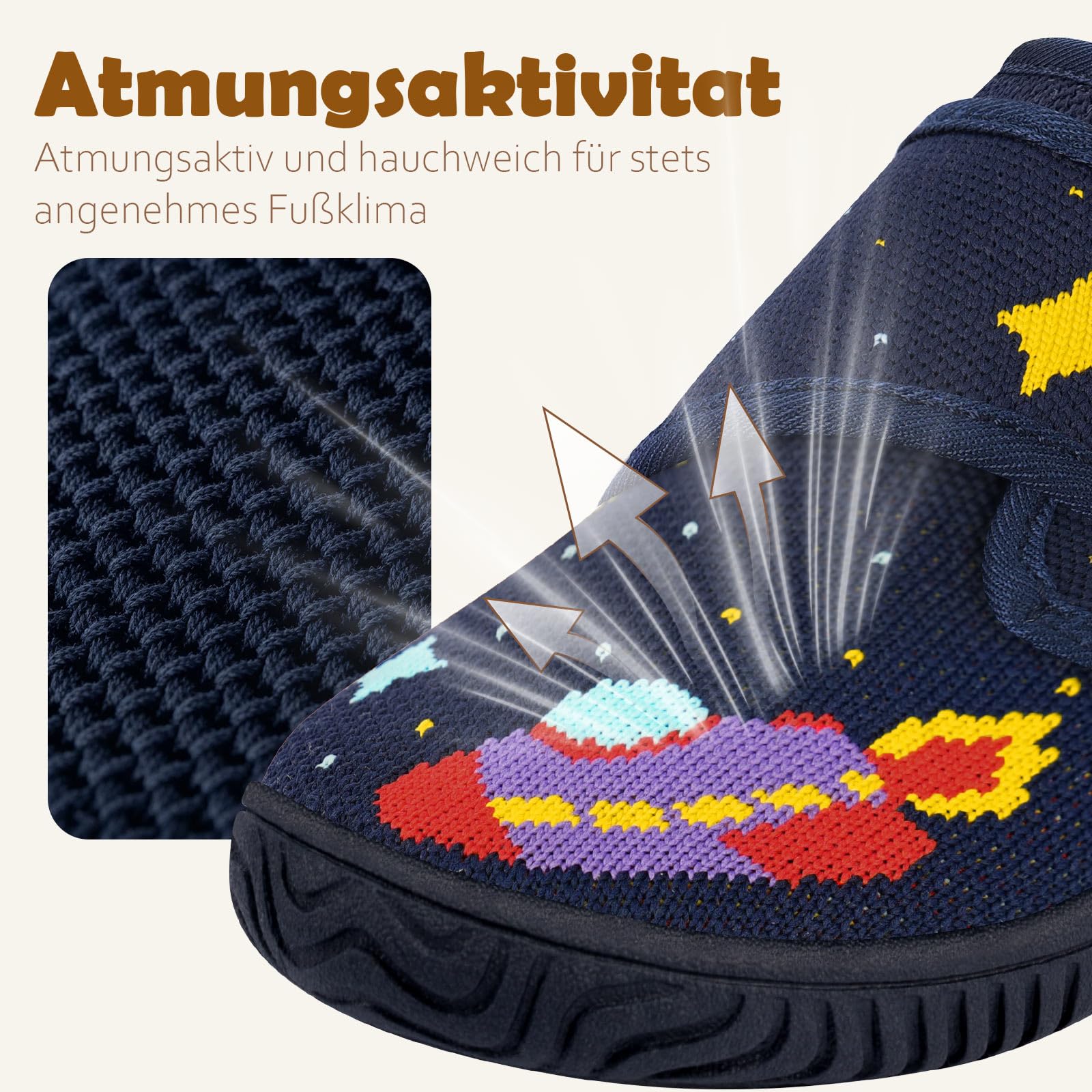 IceUnicorn Hausschuhe Kinder Jungen Atmungsaktiv Pantoffeln Mädchen Rutschfest Kindergartenschuhe Leicht Unisex Slippers