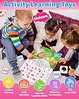 Vista 2 de Benresive Libro de actividades de aprendizaje preescolar Montessori para niños pequeños de 3 a 5 años, juguetes educativos sensoriales de viaje