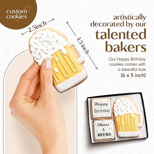 Miniatura 3 de Cesta de regalo de feliz cumpleaños, galletas de azúcar personalizadas, galletas de feliz cumpleaños en caja de regalo, entrega por Prime -