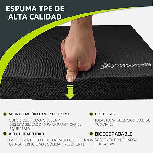 Miniatura 3 de ProsourceFit Exercise Balance Pad, Non-Slip Cushioned Foam Mat & Knee Pad for Fitness and Stability Training, Yoga, Physical Therapy