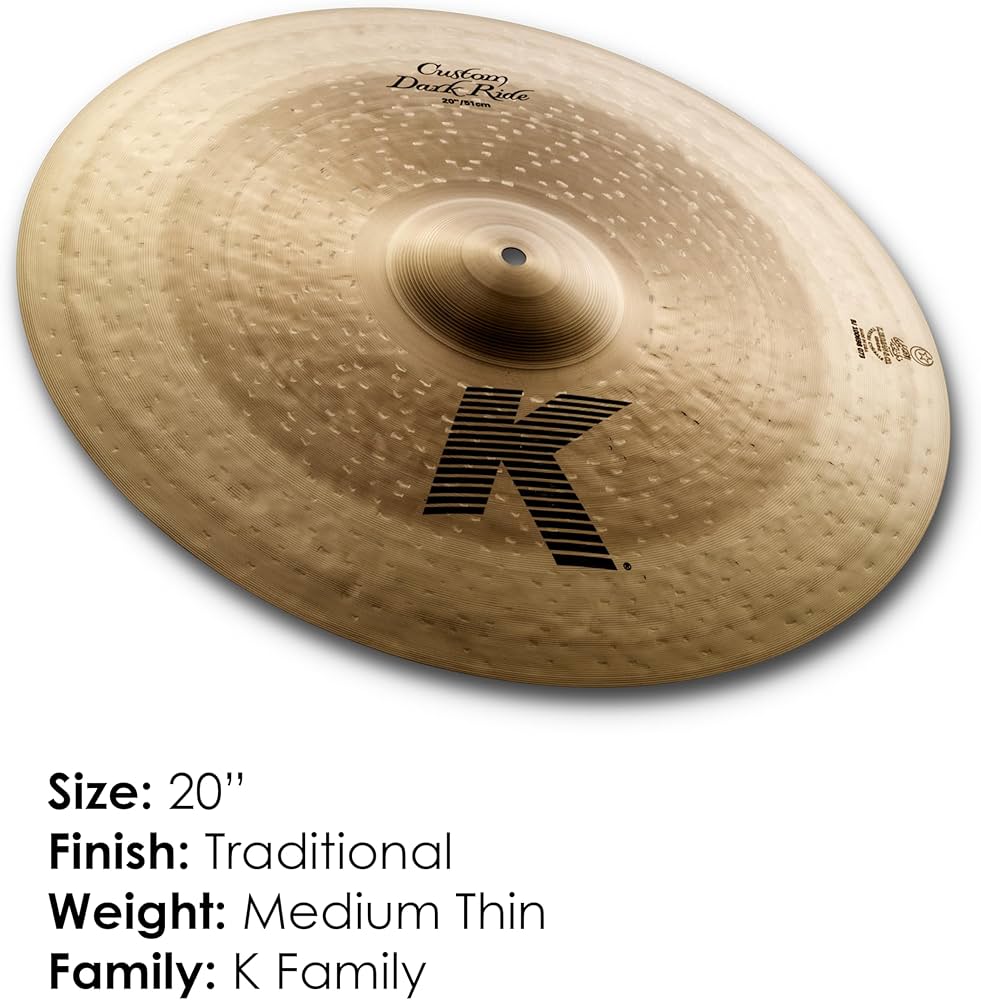 Zildjian K Custom 20-Inch Dark Ride Cymbal : Amazon.ca: Musical