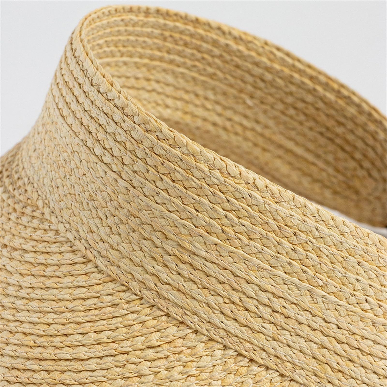 Sombrero de paja plegable para mujer, ala ancha ajustable para protección UV y viajes