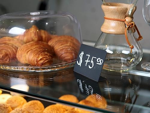 Miniatura 4 de Juego de 30 letreros pequeños de pizarra de 3 x 4 pulgadas, letreros de comida para bufé de fiesta, mini letrero de pizarra, tarjeta de exhibición