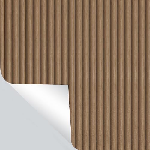 Papel tapiz autoadhesivo con listones de madera, papel de contacto autoadhesivo de 11.8 x 118 pulgadas con efecto 3D, papel tapiz de madera extraíble