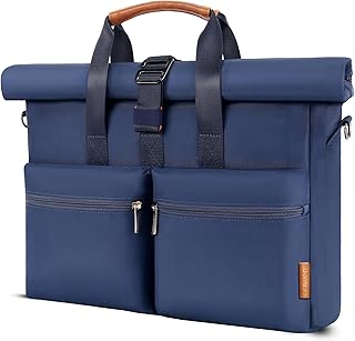 DOMISO Borsa a Tracolla Rolltop con Zaino per Laptop da 17 Pollici, Blu