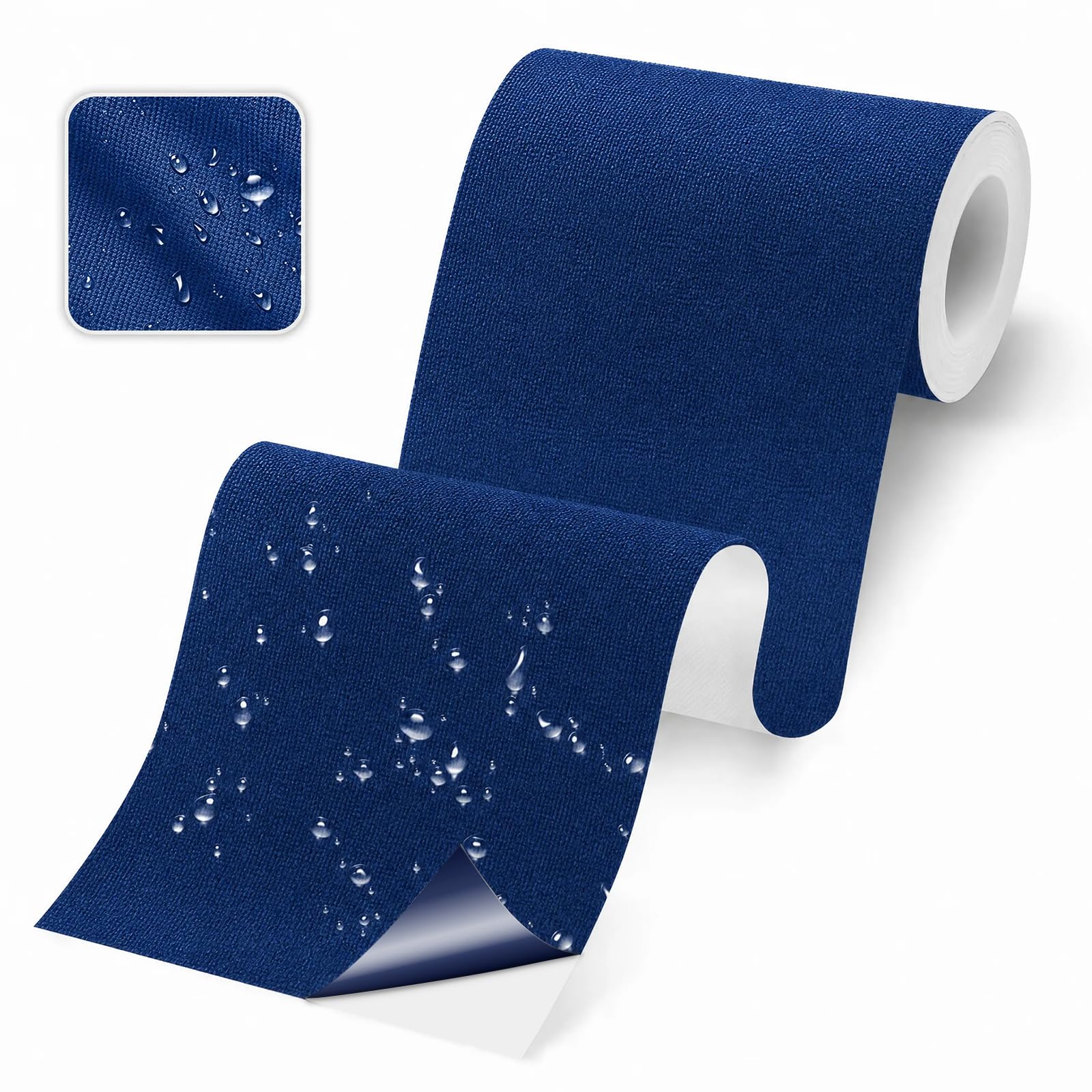 Skystuff Self-Adhesive Canvas Repair Tape, Heavy Duty Waterproof Fabric Repair Patches for Sofa, Chair, Awning, Tent, Clothes, Camping Outdoor Gear, Instant Strong Fix, 10x200cm, Royal Blue โ image 1