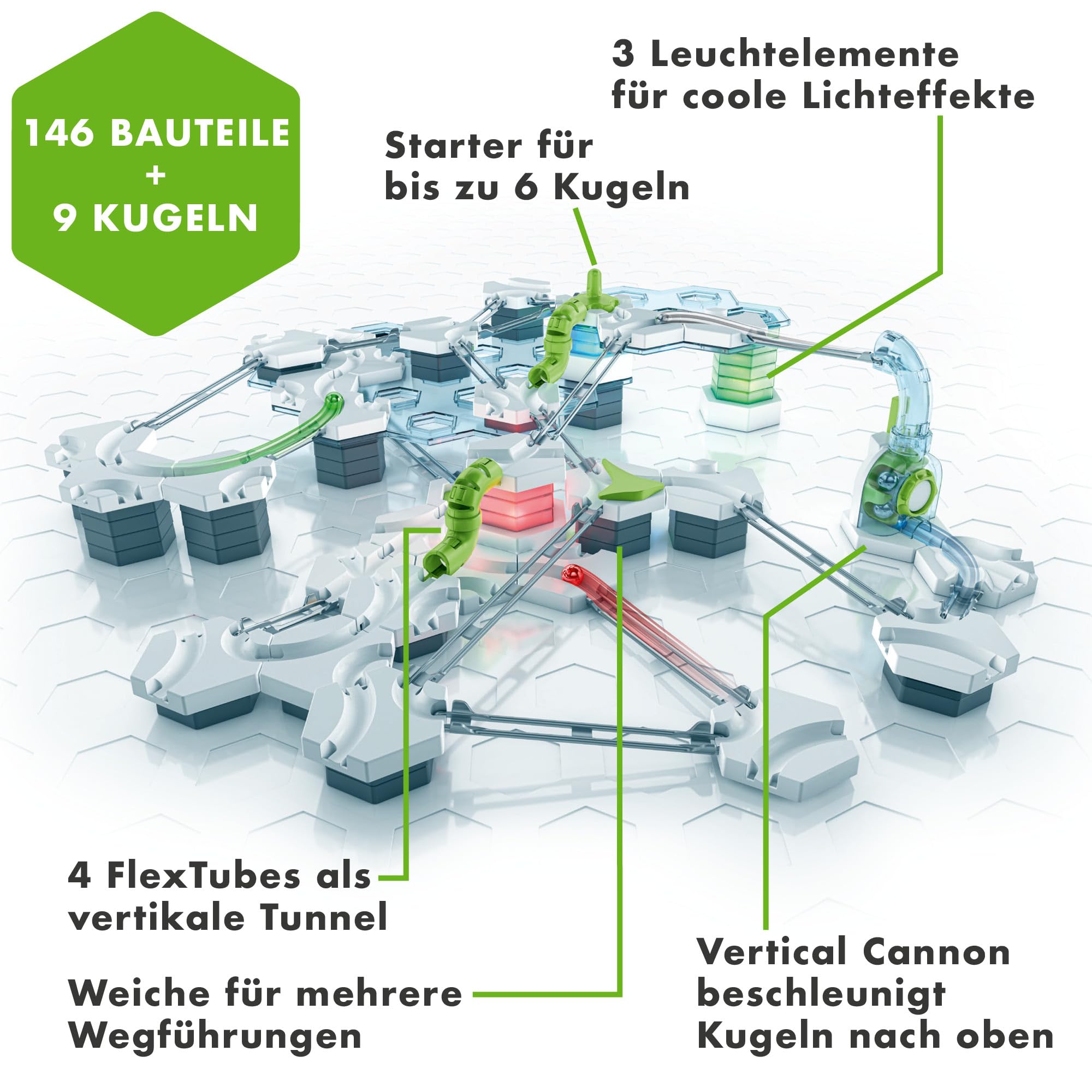Ravensburger GraviTrax Action-Set Energy 27482 - GraviTrax Starterset für Deine Kugelbahn - Murmelbahn und Konstruktionsspielzeug ab 8 Jahren, GraviTrax Zubehör alleine bespielbar