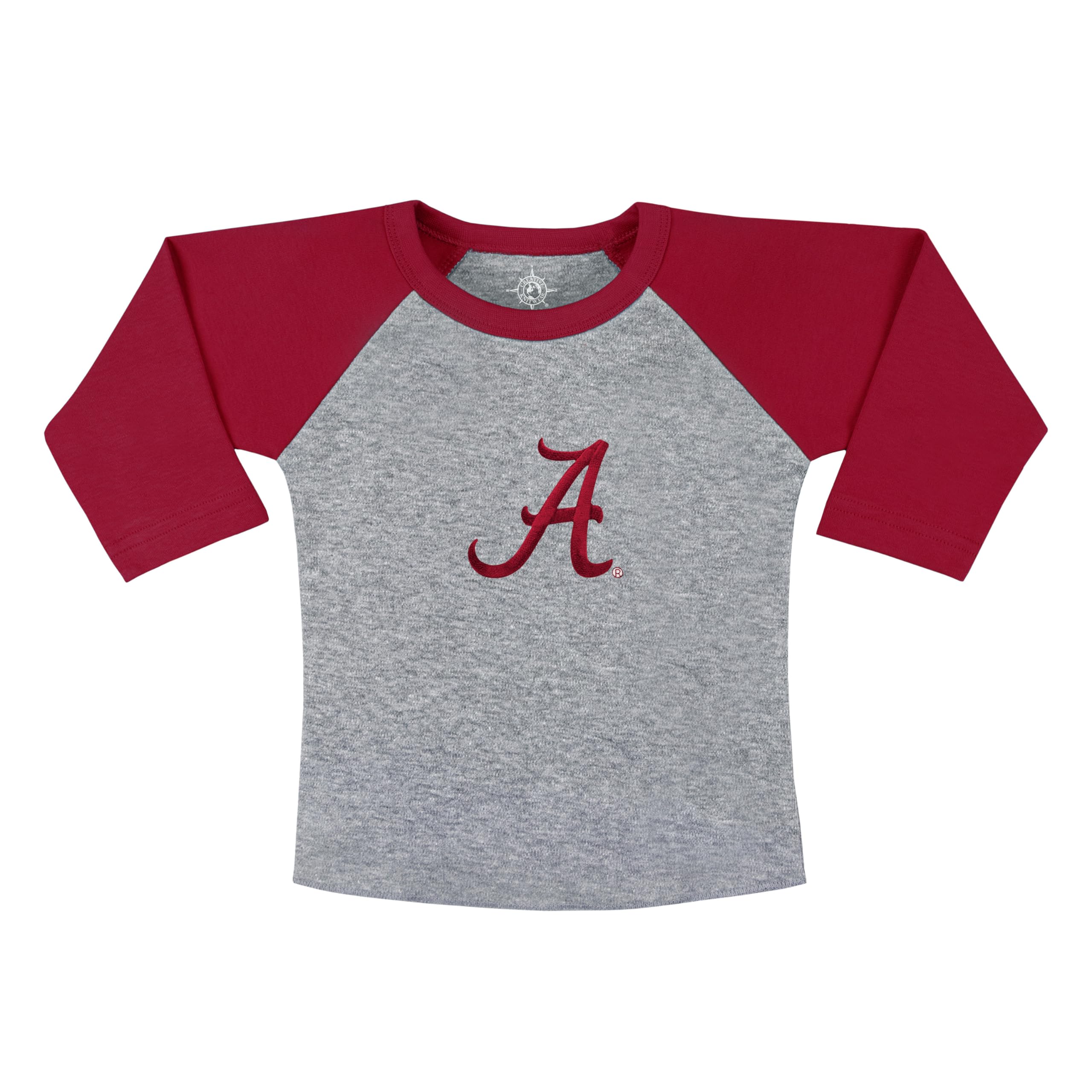 Creative Knitwear University of Alabama Crimson Tide Newborn Baby Toddler Ragland Shirt, 18 Months, Crimson