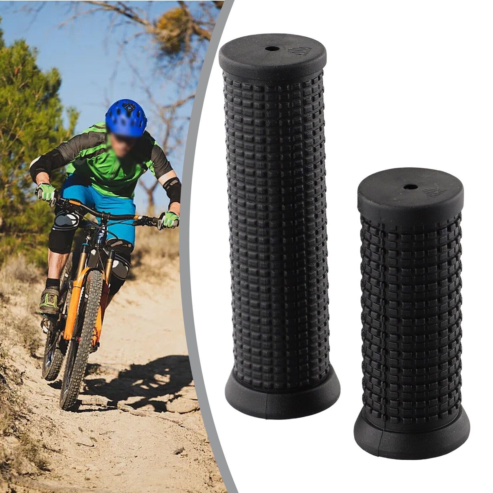 1par Empuñadura Manillar Puño Bicicleta De Montaña Universal Color Dorado Negro