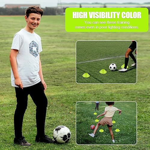 Miniatura 5 de 15 conos de fútbol para entrenamiento deportivo, mini piñones de fútbol, conos flexibles de práctica de agilidad para baloncesto, correr,