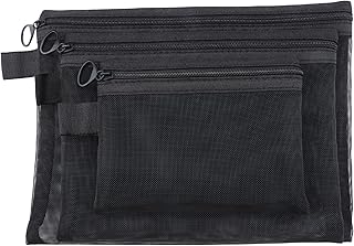 6 bolsas de cosméticos de malla con cremaller...