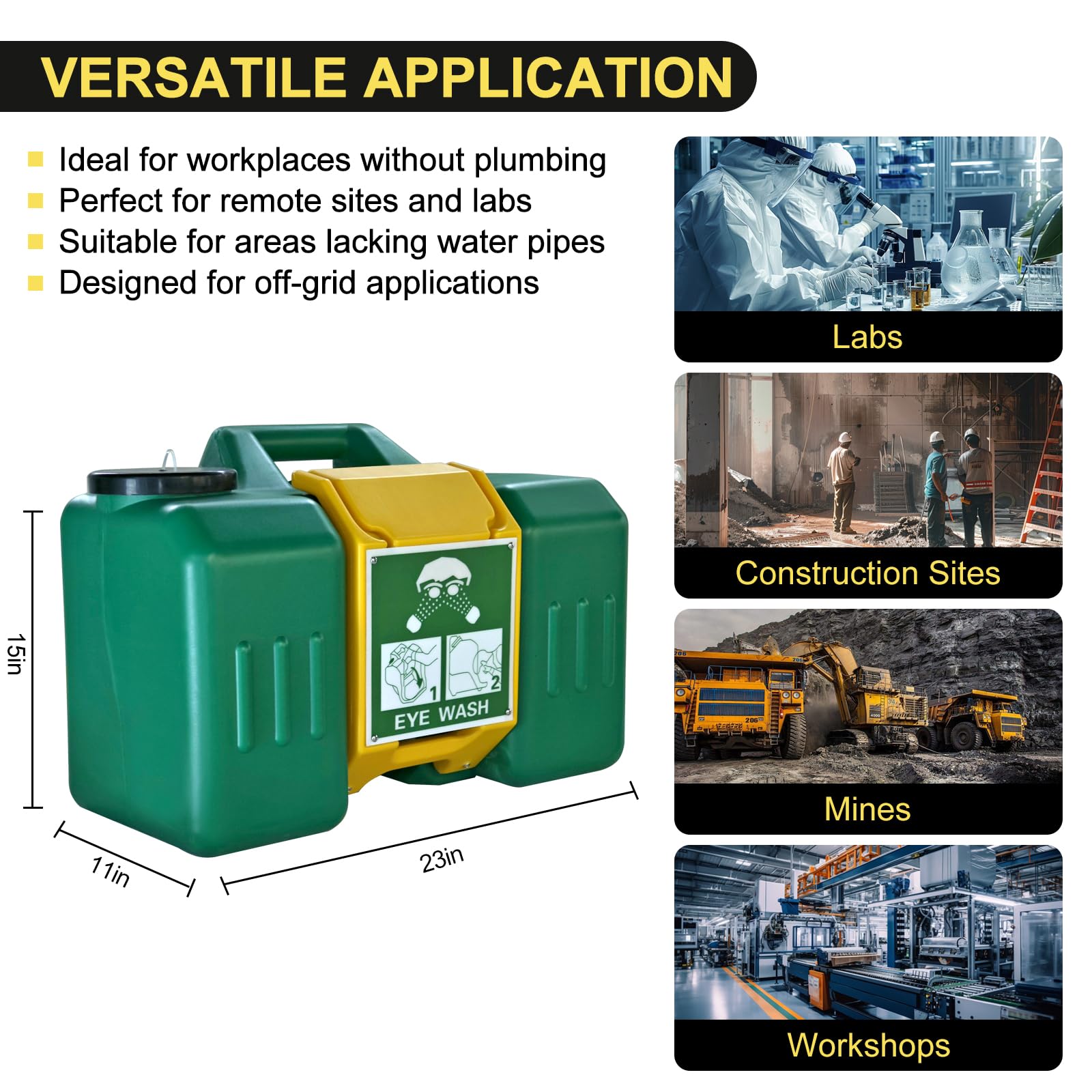 Portable Eye Wash Station - OSHA Approved -3