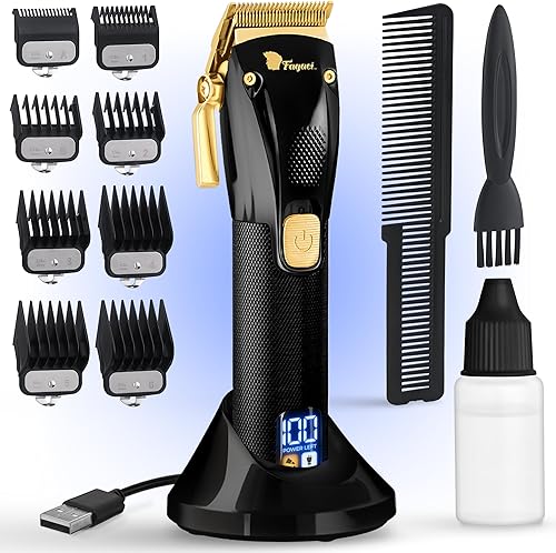 Fagaci Cortapelos profesionales para barberos con corte preciso, cortapelos inalámbricos Turbo Power para hombres profesionales, cortapelos para