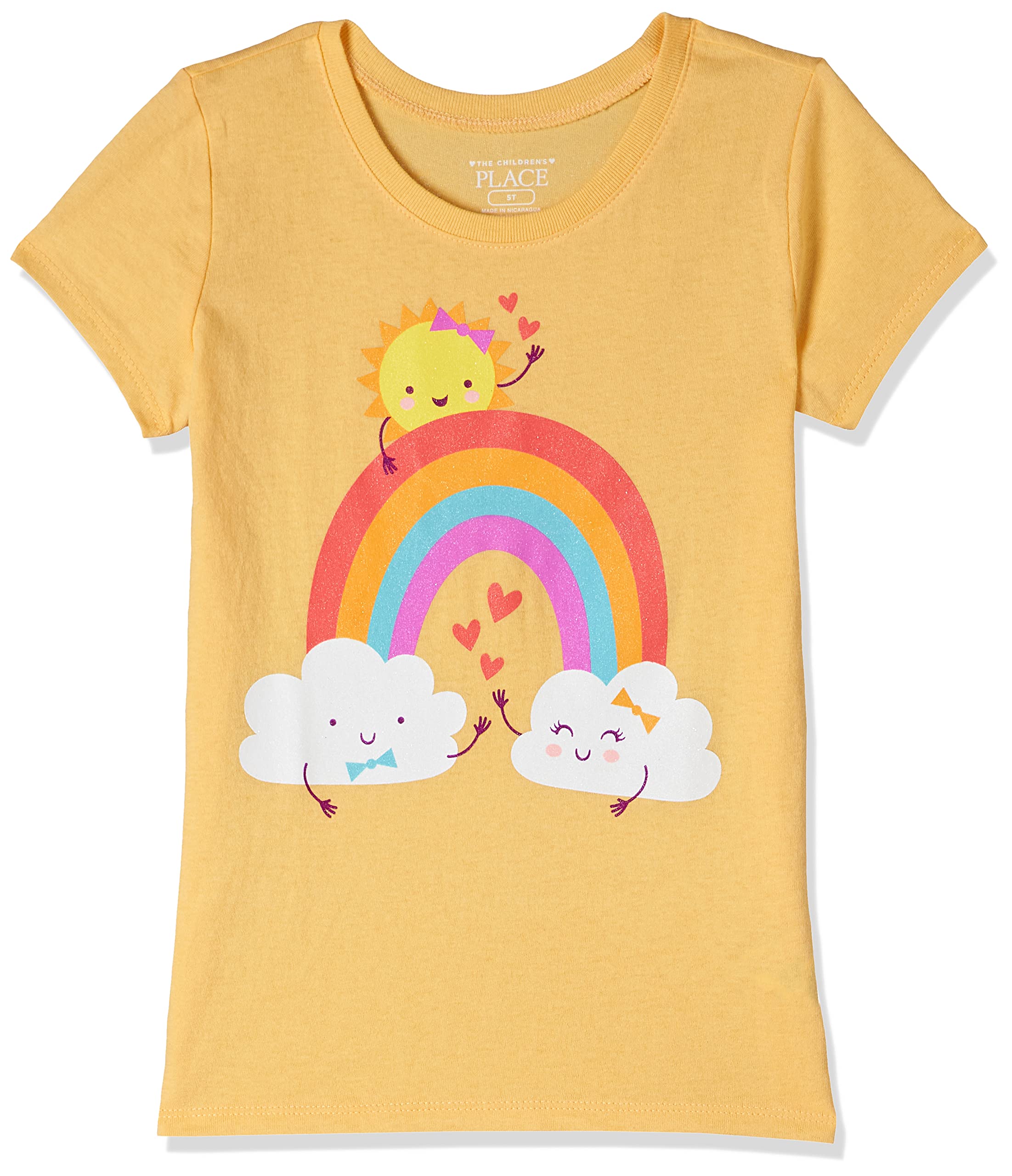 The Children's Place Girls M RAINBOW FAM T-Shirt (pack of 1)