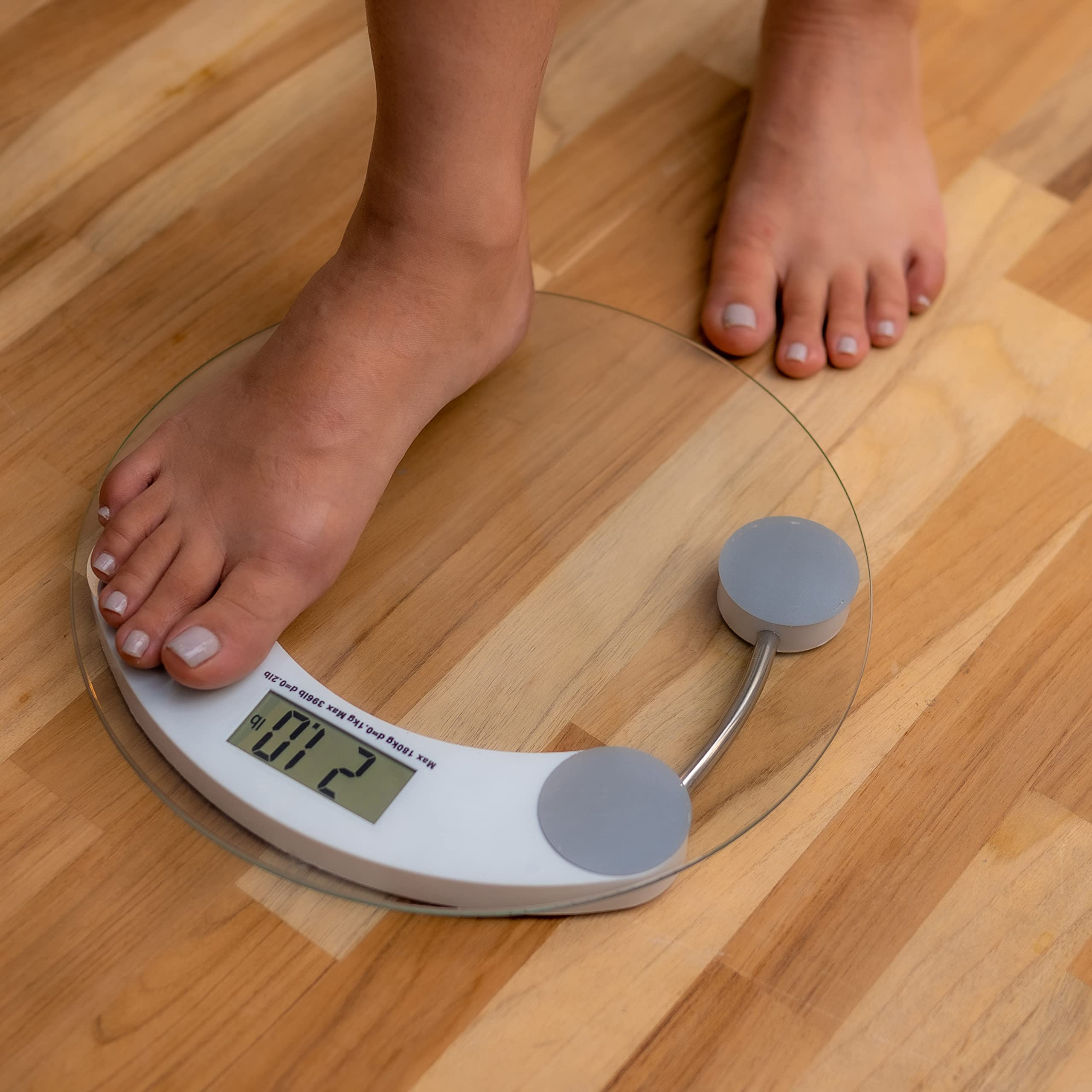 Balança Redonda de Vidro Digital para Banheiro 180kg- Lyor : Amazon.com.br: Saúde e Bem-Estar