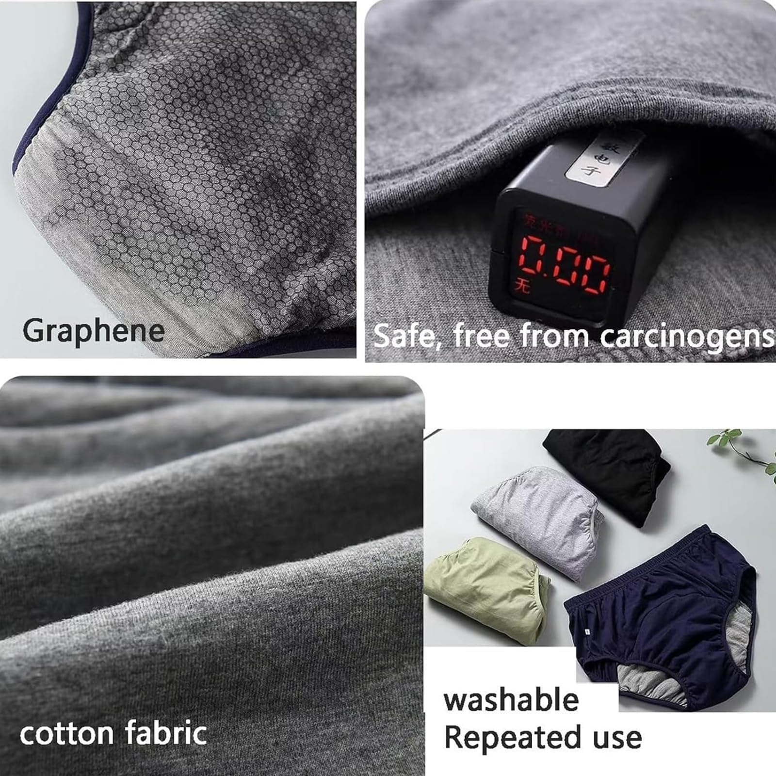 Confezione Da 3 Pannolini Per Adulti In Puro Cotone Mutandine Incontinenza | Slip Da Uomo Prova Di Perdite Slip Comodi Assorbenti Intimo Anti-perdita Di Urina Anti-perdite Laterali(Pink,L)